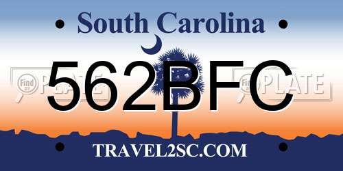 562BFC South Carolina License Plate