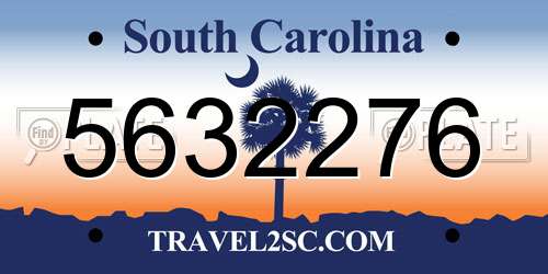 5632276 South Carolina License Plate