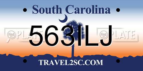 563ILJ South Carolina License Plate