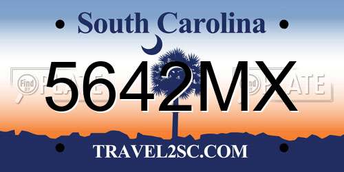 5642MX South Carolina License Plate
