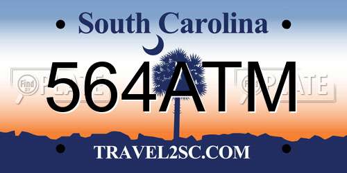 564ATM South Carolina License Plate