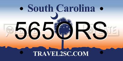 565ORS South Carolina License Plate