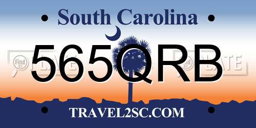 565QRB South Carolina License Plate