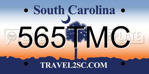 565TMC South Carolina License Plate