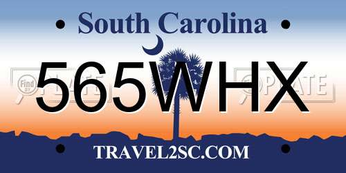 565WHX South Carolina License Plate