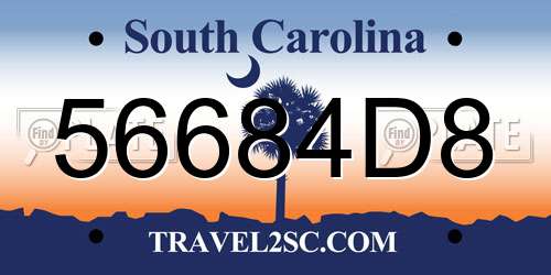 56684D8 South Carolina License Plate