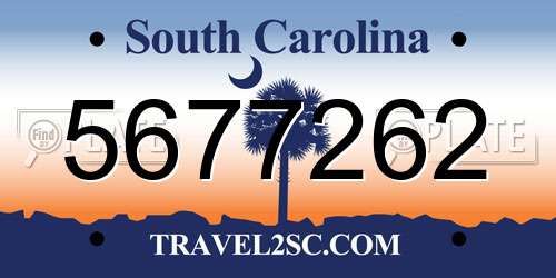 5677262 South Carolina License Plate