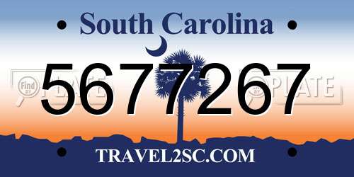 5677267 South Carolina License Plate