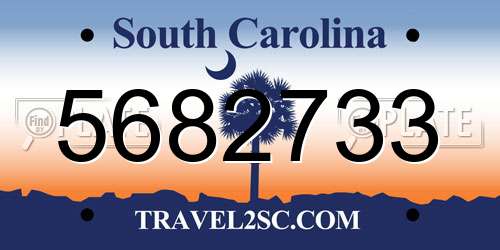 5682733 South Carolina License Plate