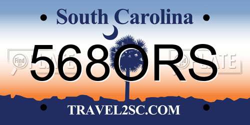 568ORS South Carolina License Plate