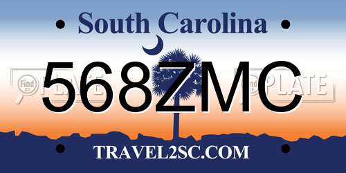 568ZMC South Carolina License Plate