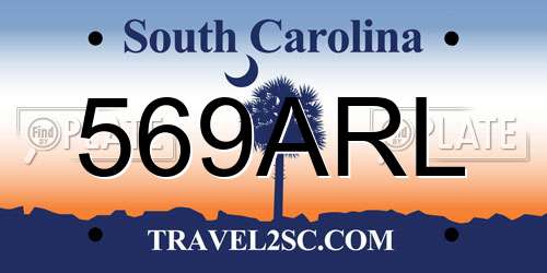 569ARL South Carolina License Plate
