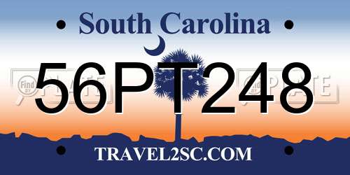56PT248 South Carolina License Plate