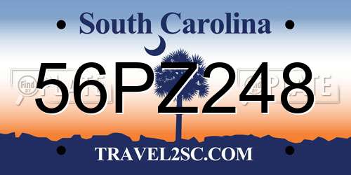 56PZ248 South Carolina License Plate