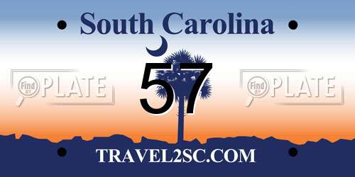 57 South Carolina License Plate