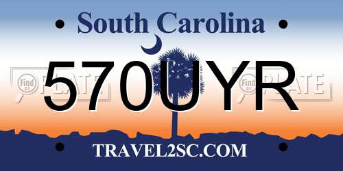 570UYR South Carolina License Plate