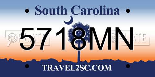 5718MN South Carolina License Plate