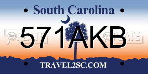571AKB South Carolina License Plate