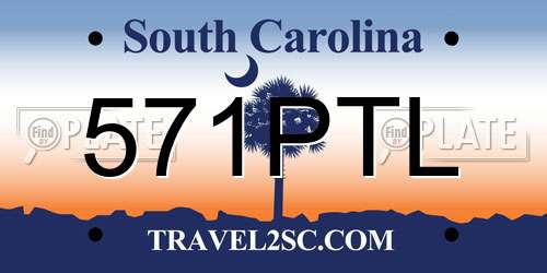 571PTL South Carolina License Plate