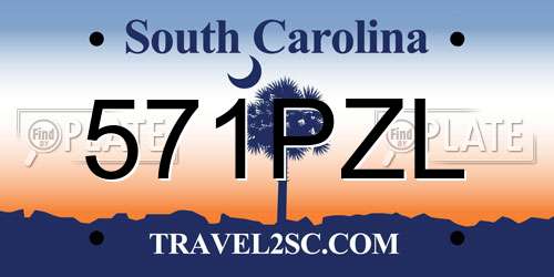 571PZL South Carolina License Plate