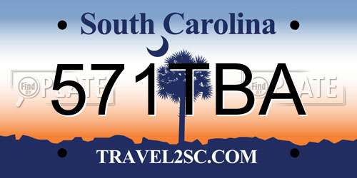 571TBA South Carolina License Plate