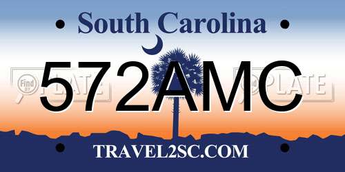 572AMC South Carolina License Plate