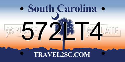 572LT4 South Carolina License Plate