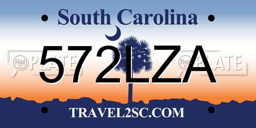572LZA South Carolina License Plate