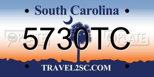 5730TC South Carolina License Plate