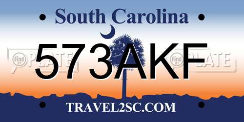 573AKF South Carolina License Plate