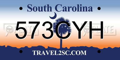 573CYH South Carolina License Plate