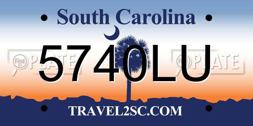 5740LU South Carolina License Plate