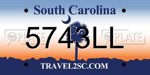 5743LL South Carolina License Plate