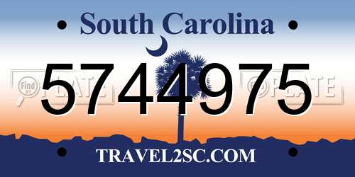 5744975 South Carolina License Plate