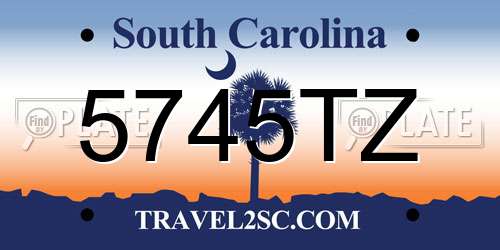 5745TZ South Carolina License Plate