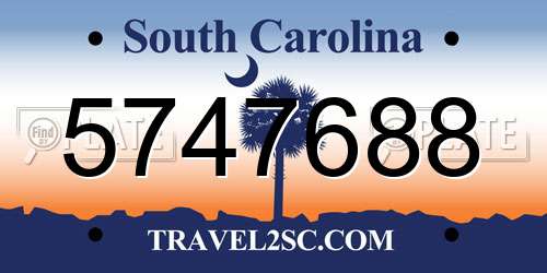 5747688 South Carolina License Plate