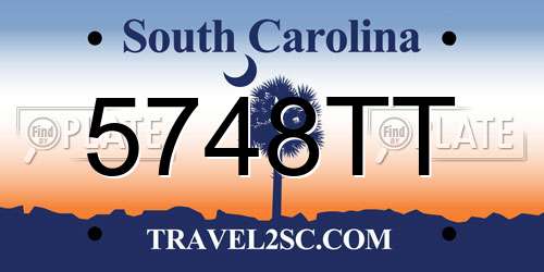 5748TT South Carolina License Plate