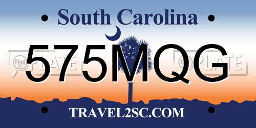 575MQG South Carolina License Plate