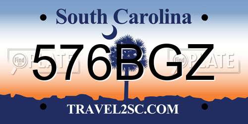 576BGZ South Carolina License Plate