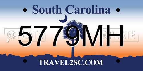 5779MH South Carolina License Plate