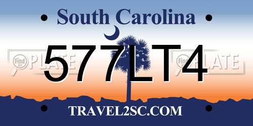 577LT4 South Carolina License Plate