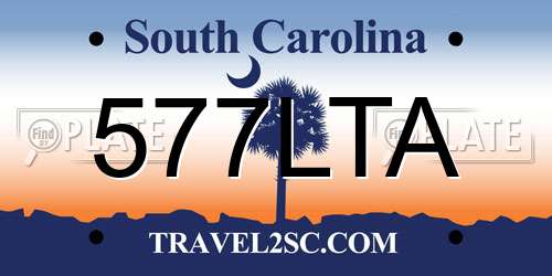 577LTA South Carolina License Plate