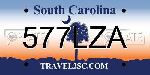 577LZA South Carolina License Plate