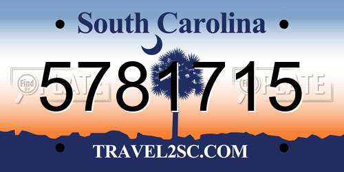 5781715 South Carolina License Plate