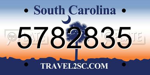 5782835 South Carolina License Plate