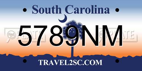 5789NM South Carolina License Plate