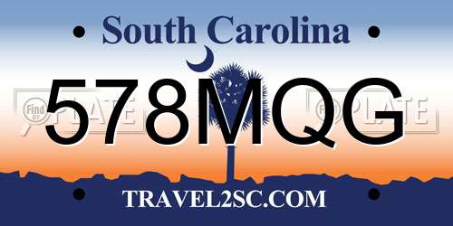 578MQG South Carolina License Plate