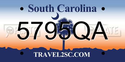 5795QA South Carolina License Plate