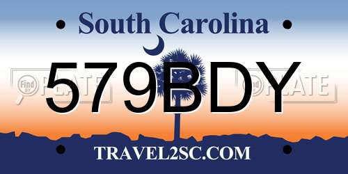 579BDY South Carolina License Plate