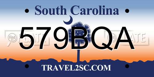 579BQA South Carolina License Plate